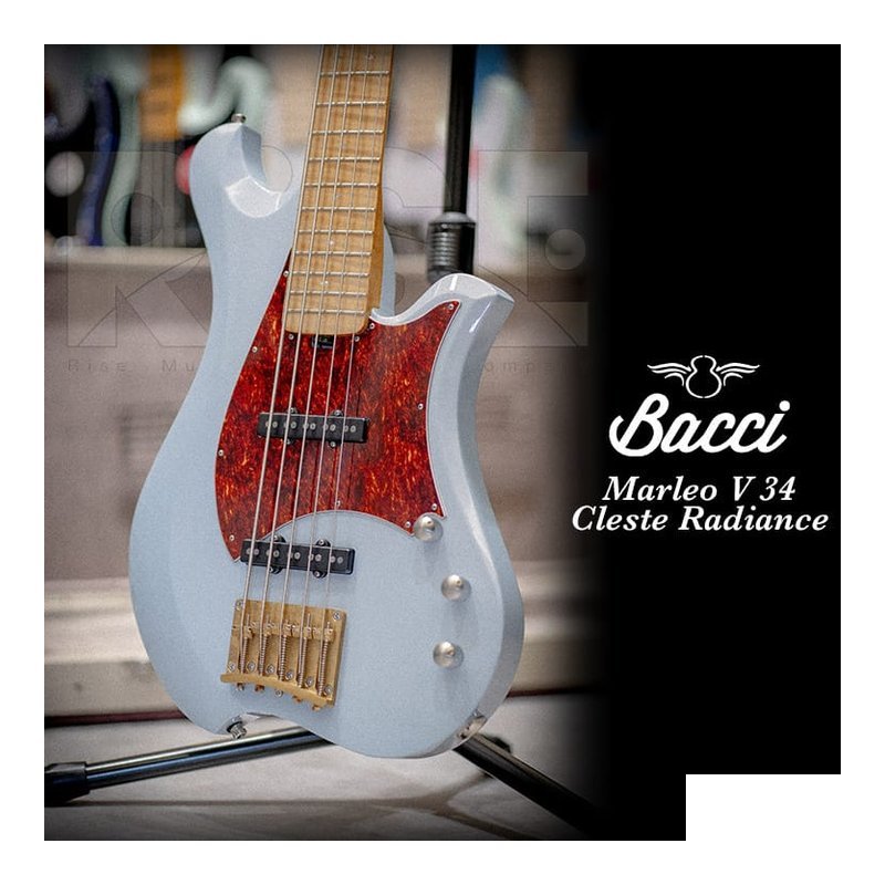 Bacci Marleo V 34" Cleste Radiance 電貝斯 — 三峽貝斯
