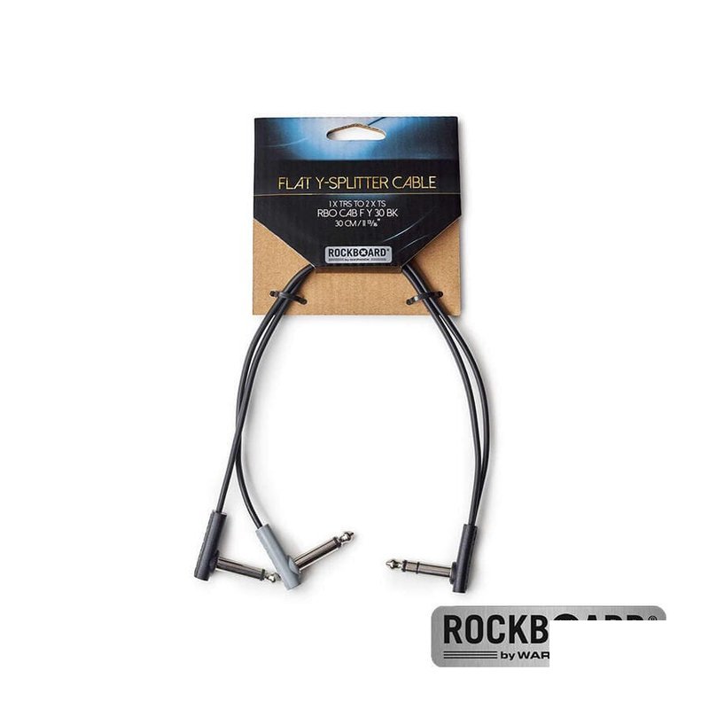 ROCKBOARD RockBoard Flat Patch Y Splitter 30公分 雙TS對TRS 導線 — 三峽導線