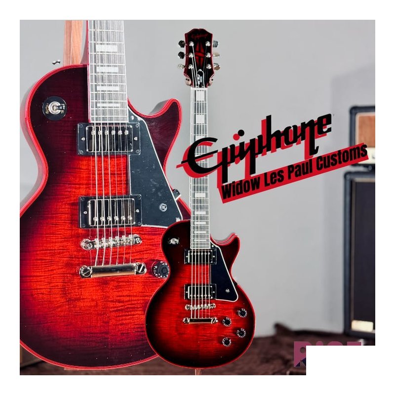 限定款 Epiphone Les Paul Custom Widow Red Burst 電吉他 — 三峽吉他 / Bass