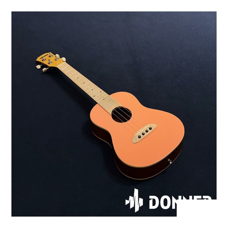 Donner Donner U2 23" 雲杉木 面單板 烏克麗麗 蜜桃粉 — 三峽配件 / 週邊