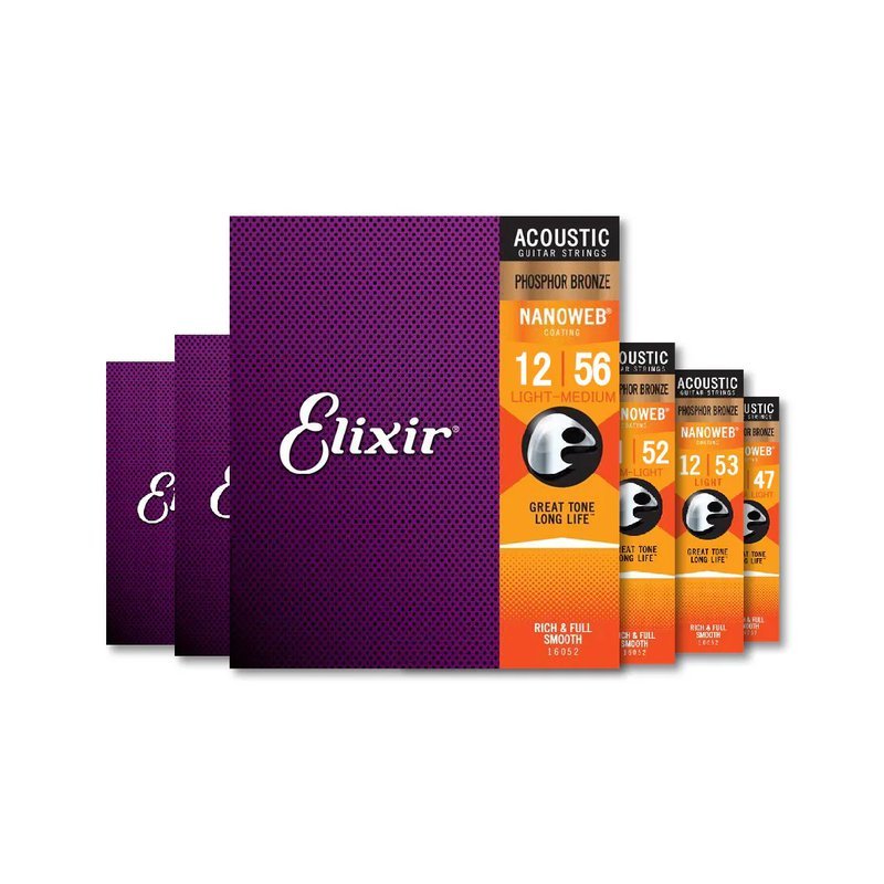 Elixir Elixir / Nanoweb Phosphor Bronze 紅銅 長效木吉他弦 — 三峽木吉他 / 民謠吉他