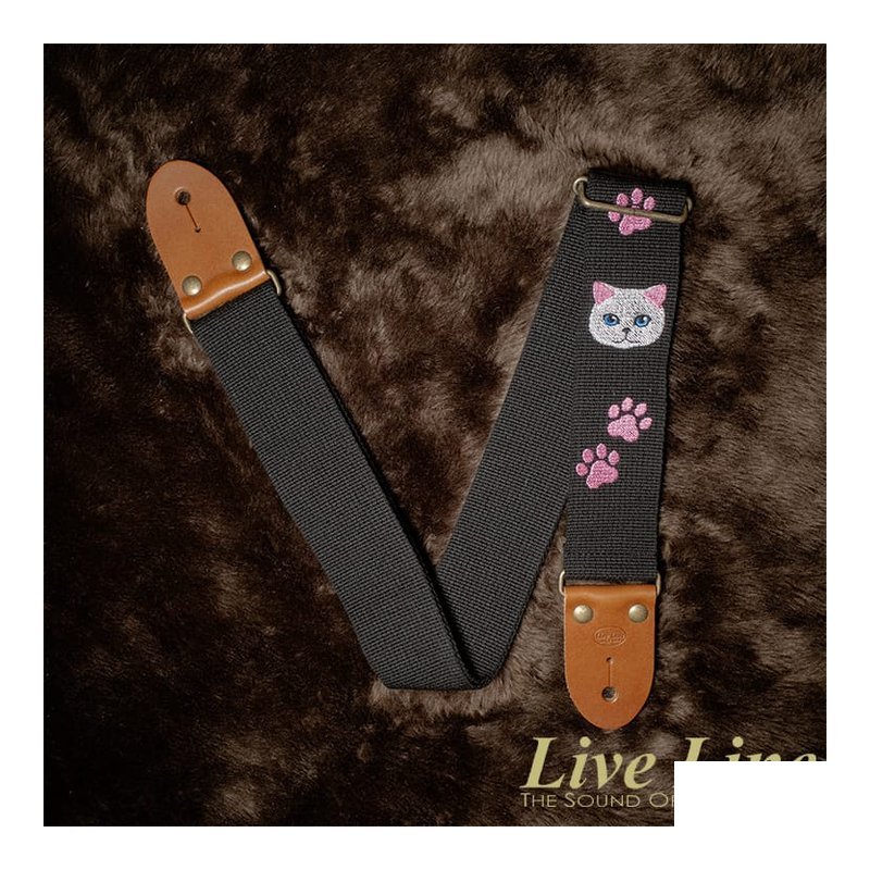 日本製造 Live Line Embroidery 系列 LSS38B-2 吉他 背帶 — 三峽木吉他 / 民謠吉他