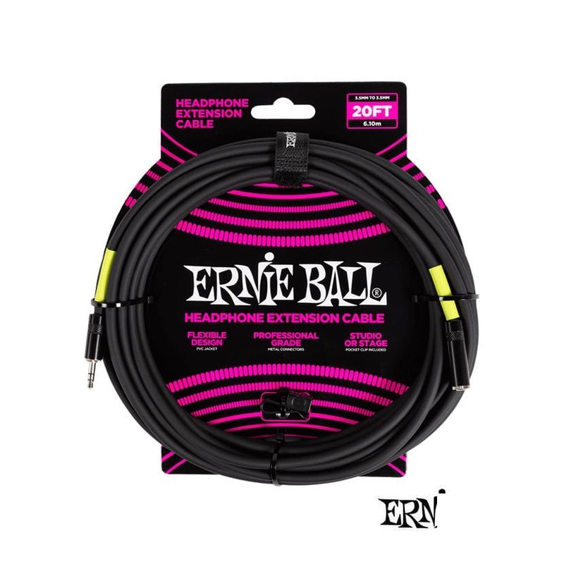 Ernie Ball Ernie Ball PO6425 3.5 to 3.5 耳機延長線 6米 — 三峽音響 / 音箱