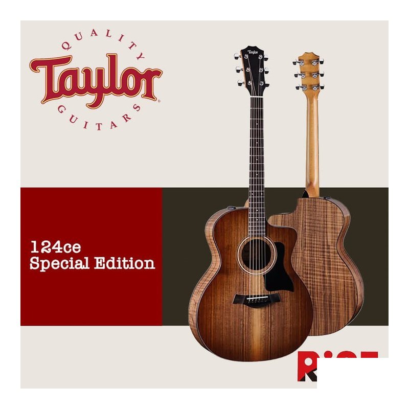 Taylor 124ce Special Edition 胡桃木 面單板 木吉他 — 三峽吉他 / Bass