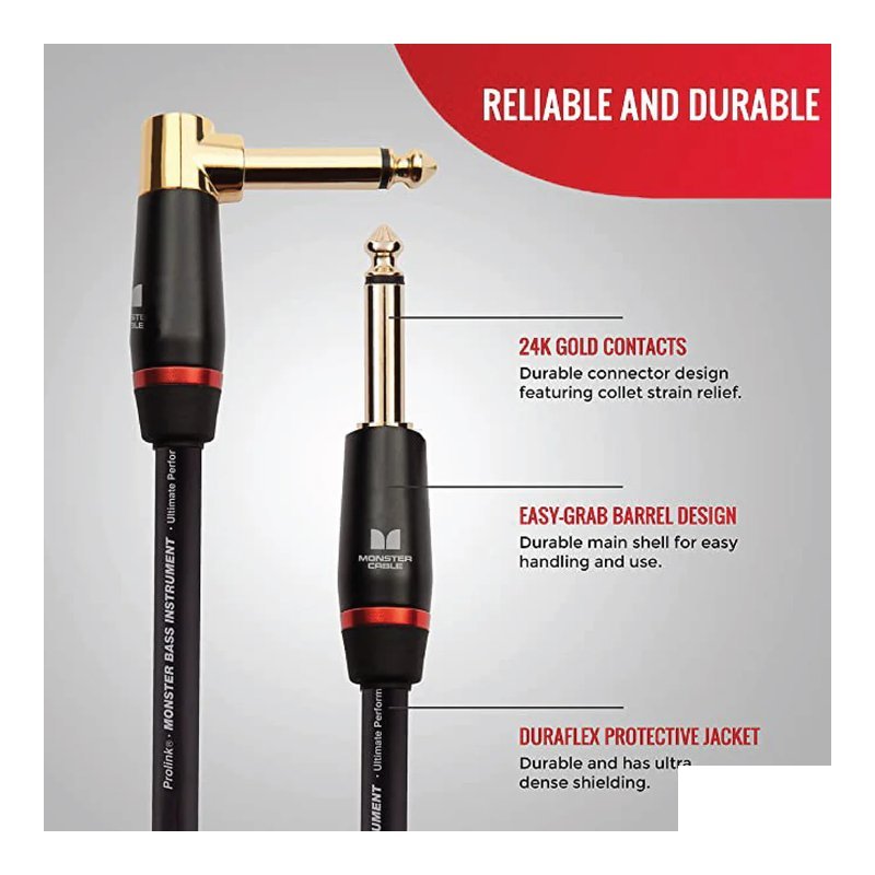 Monster Cable Prolink Bass 電貝斯 樂器導線 — 三峽吉他 / Bass