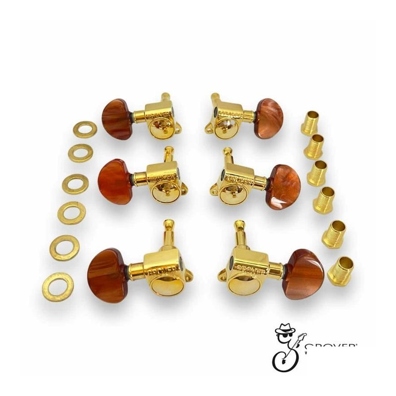 Grover Tuners 金色 45度 電吉他/木吉他 弦鈕 — 三峽吉他 / Bass