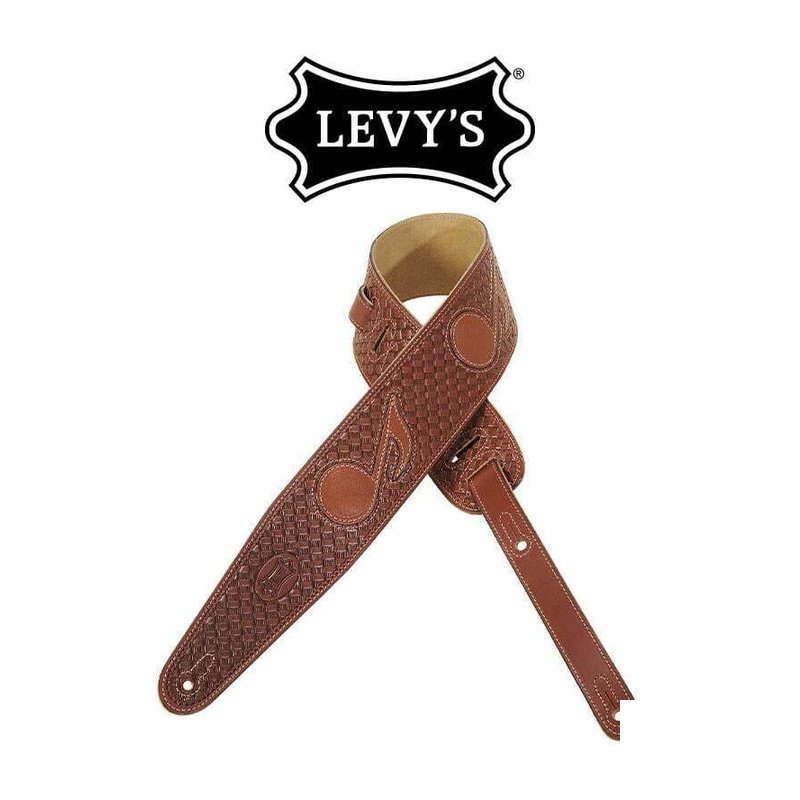 Levy's M44TN-BRN 編織樣式 皮革 背帶 — 三峽配件 / 週邊