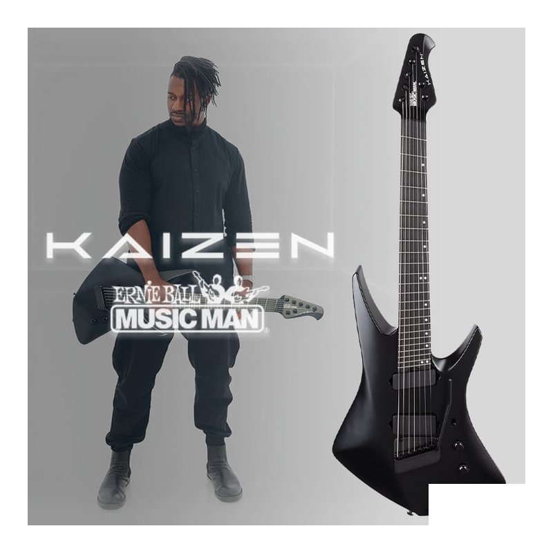 現貨 Music Man ç¾å» Kaizen 7 Apollo Black 七弦 扇形指板 電吉他 — 三峽吉他 / Bass