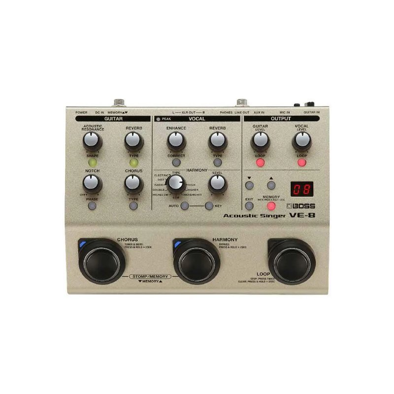 BOSS BOSS / VE-8 人聲/木吉他效果器（三踏板） — 三峽木吉他 / 民謠吉他