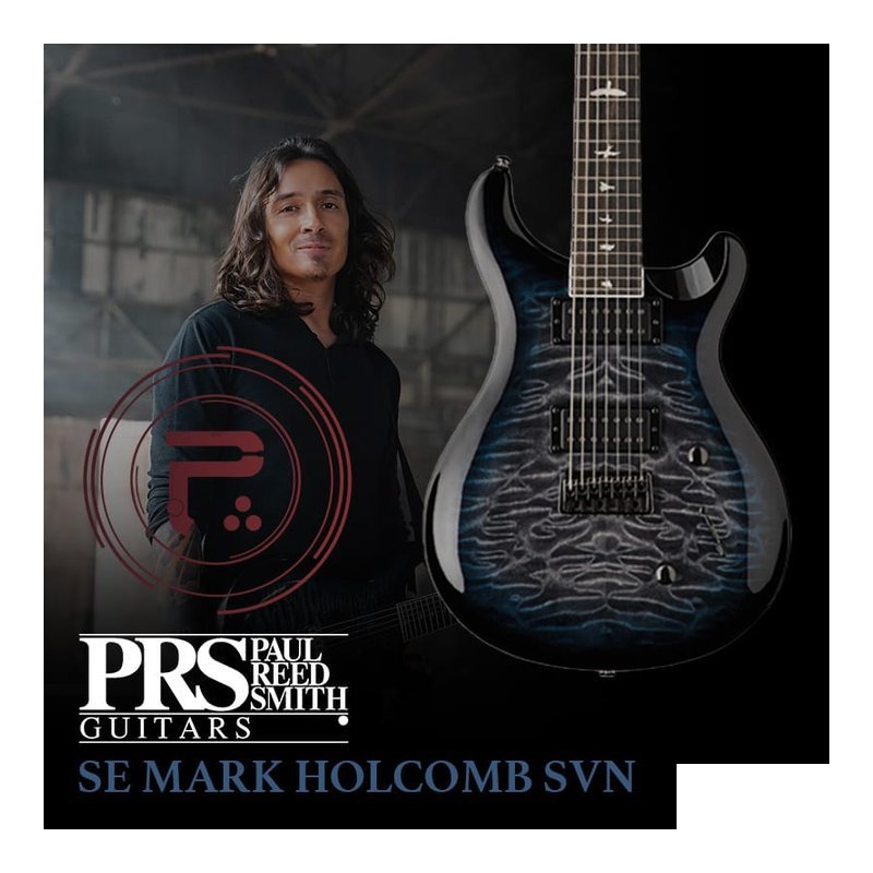 簽名款 PRS SE Mark Holcomb SVN Blue Burst 簽名 七弦 電吉他 — 三峽吉他 / Bass
