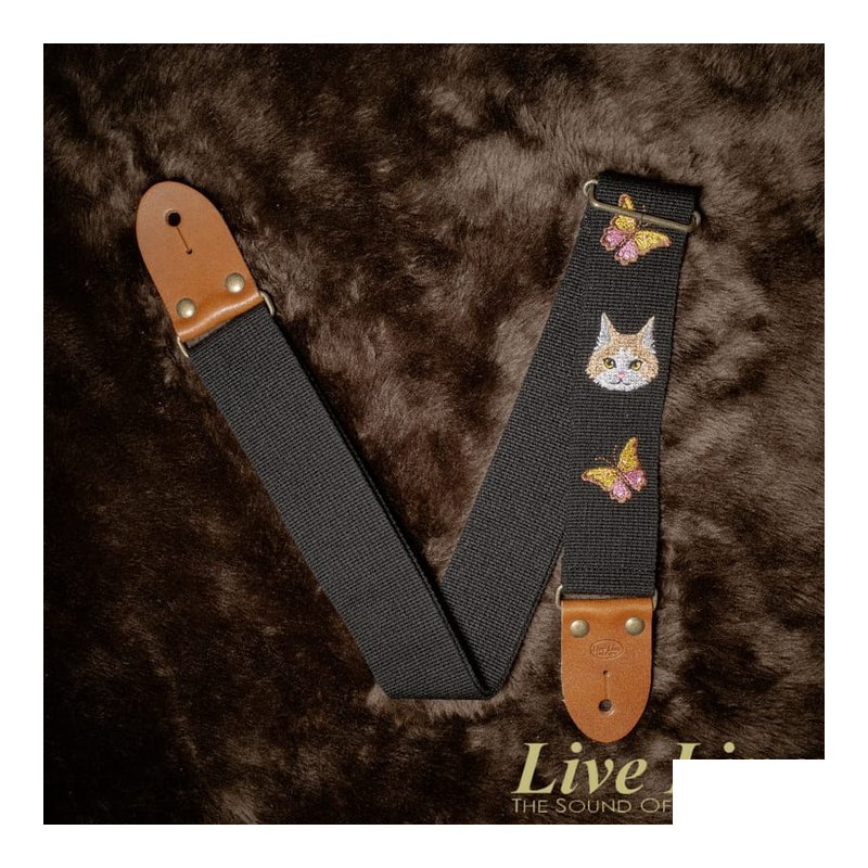 日本製造 Live Line Embroidery 系列 LSS38B-3 吉他 背帶 — 三峽木吉他 / 民謠吉他