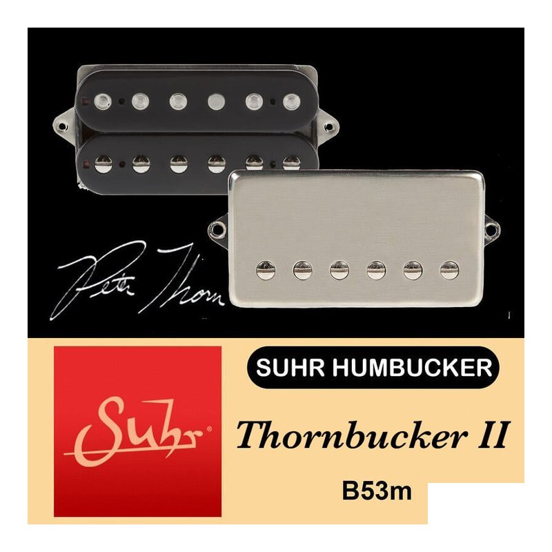 聯名款 Suhr THORNBUCKER II 雙線圈 後段 拾音器 黑色/銀色 — 三峽配件 / 週邊