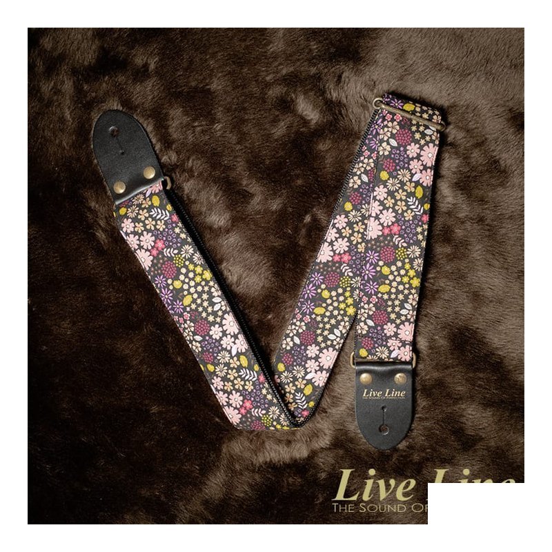 Live Line 花卉 樣式 吉他 背帶 日本製造 LS2400FL5 — 三峽吉他 / Bass