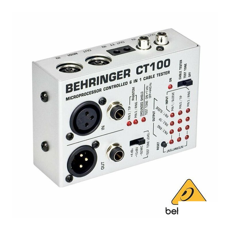 Behringer CT100 6-in-1 測線器 Behringer CT100 6-in-1 測線器 / 線材測試 線路測試 導線測試 — 三峽導線