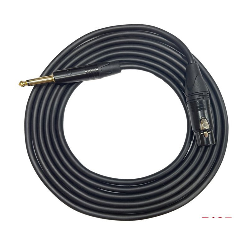 手工 XLR 母 to 6.3 TS 3m/3米 無損/端子鍍金 卡拉OK 麥克風線 — 三峽配件 / 週邊