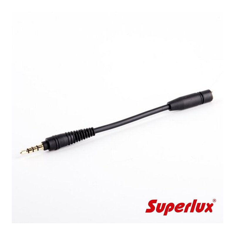 Superlux SL4 耳機轉接線 TRS 母 轉 TRRS 公 3.5mm — 三峽錄音 / 音響