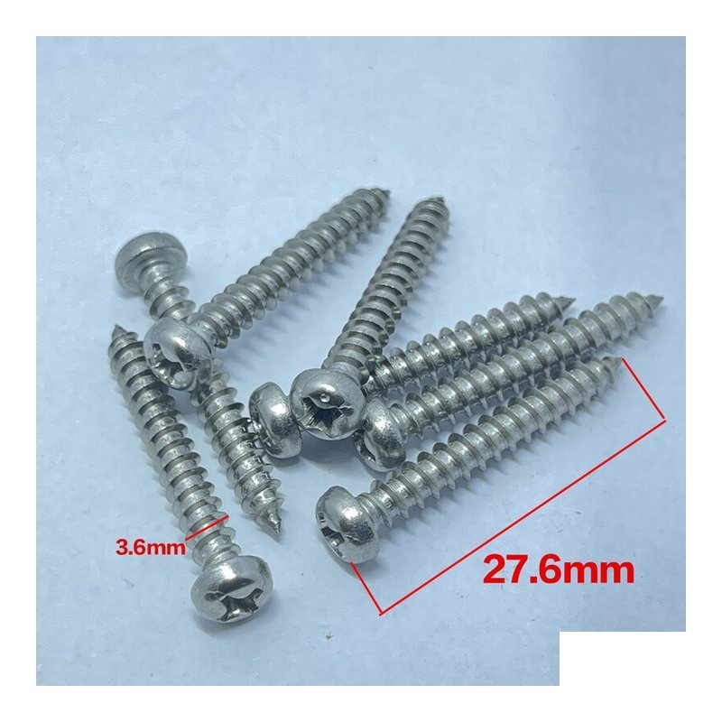 國產 不鏽鋼 Dunlop安扣 螺絲 (長27.6mm 直徑3.6mm) 一支 — 三峽配件 / 週邊