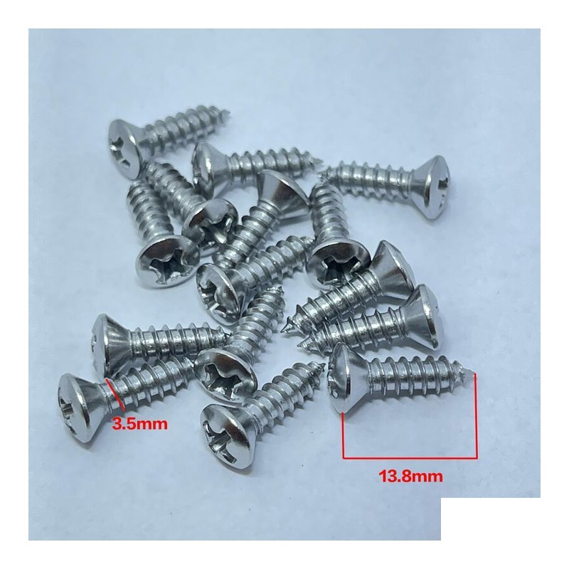 護板螺絲 銀色 (長度13.8mm 直徑3.5mm)單支 — 三峽配件 / 週邊