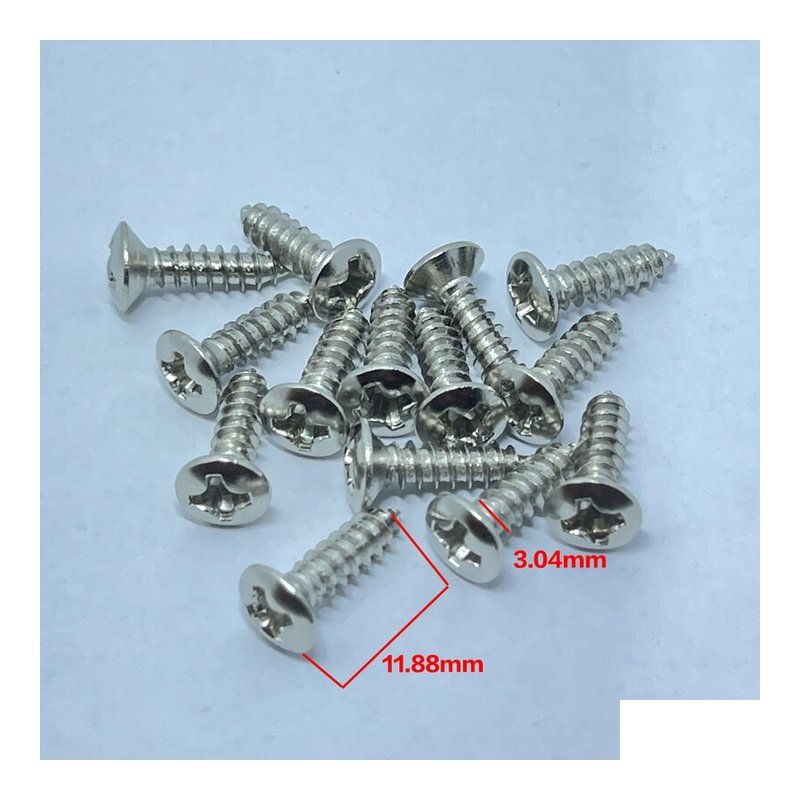 韓製 護板螺絲 銀色 (長版) (長11.88mm/直徑3.04mm)單支 — 三峽配件 / 週邊