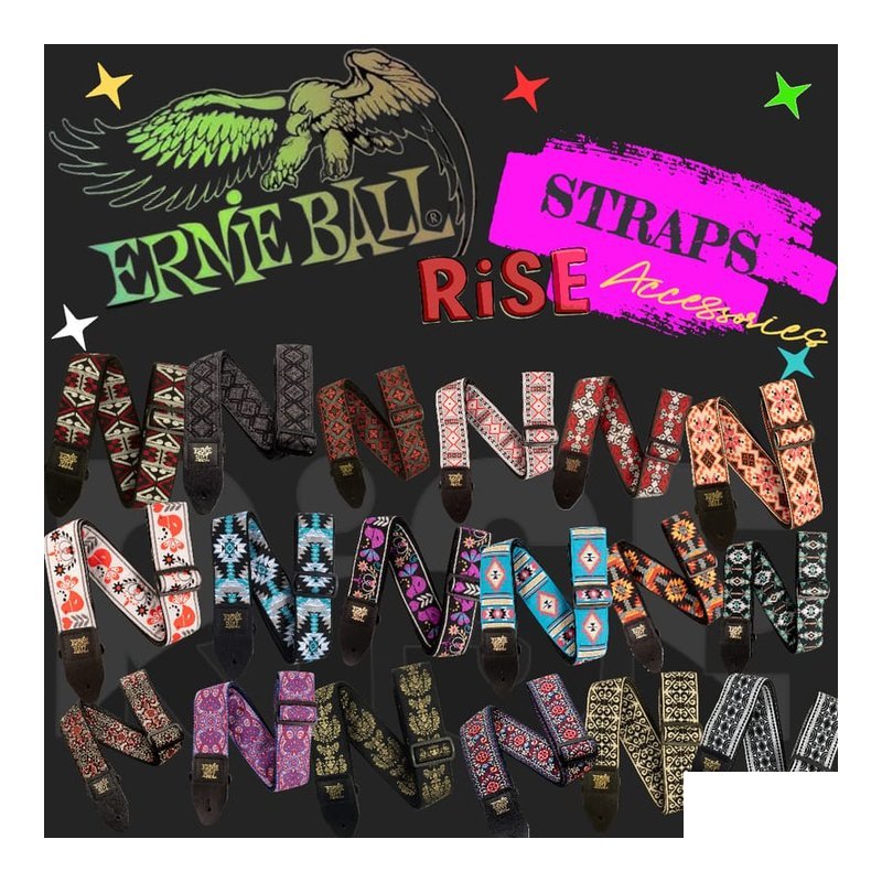 Ernie Ball ERNIE BALL STRAPS 電吉他/木吉他/Bass/烏克麗麗/刺繡 背帶 — 三峽木吉他 / 民謠吉他