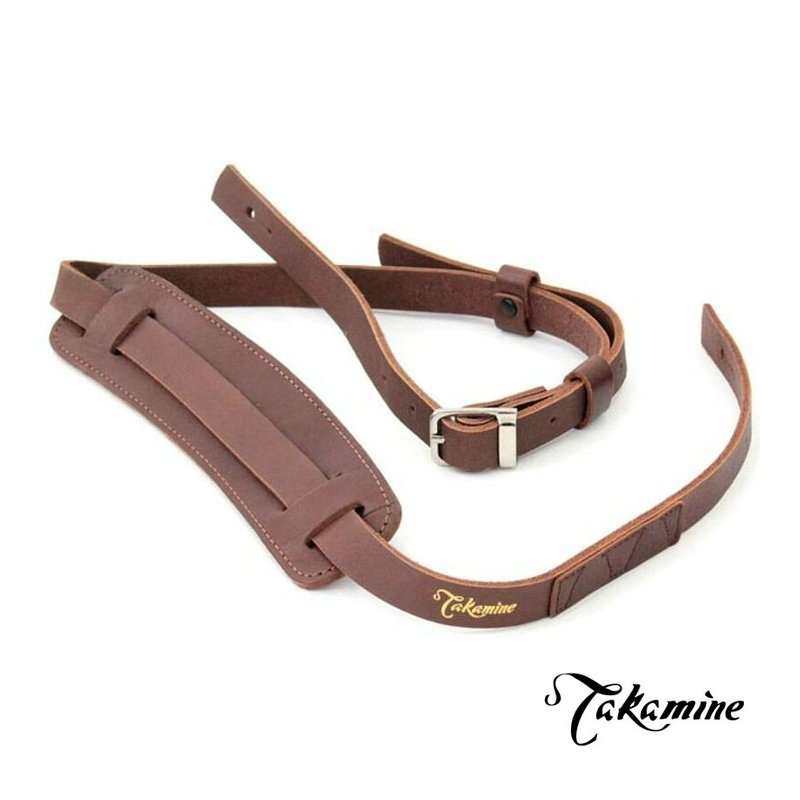 TAKAMINE TGS-7BR 電吉他/木吉他/Bass 真皮 背帶 (可放Pick) — 三峽吉他 / Bass