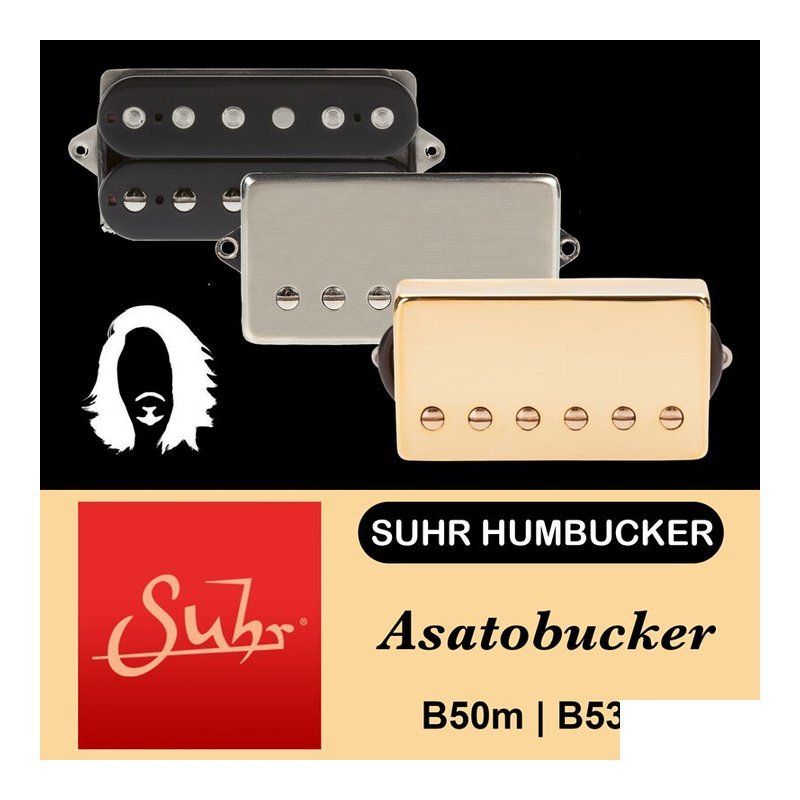 聯名款 Suhr ASATOBUCKER® 雙線圈 後段 拾音器 黑色/銀色/金色 — 三峽配件 / 週邊