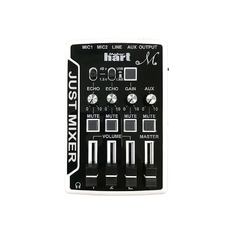 MakerHart MakerHart / Just mixer M 4軌迷你麥克風混音機(iOS可用)(簡配) — 三峽麥克風
