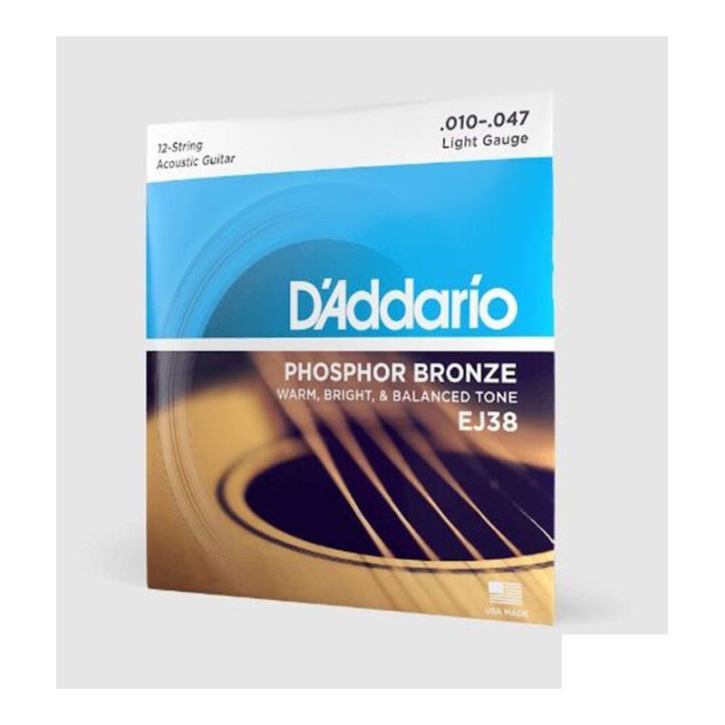 DAddario EJ38 10/47 12弦 木吉他 民謠吉他 弦 紅銅 買二送 拔釘神器 — 三峽木吉他 / 民謠吉他