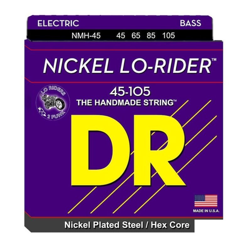 DR DR NICKEL LO-RIDER NMH-45 鎳纏繞 貝斯弦 四弦 45-105 — 三峽木吉他 / 民謠吉他