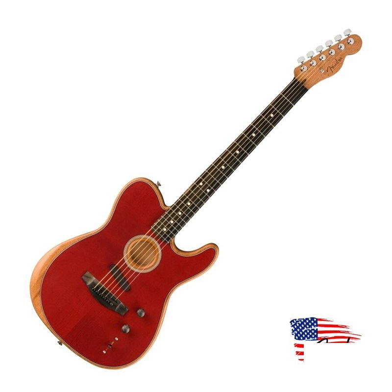 Fender USA Telecaster Acoustasonic Red 電/木吉他 — 三峽吉他 / Bass