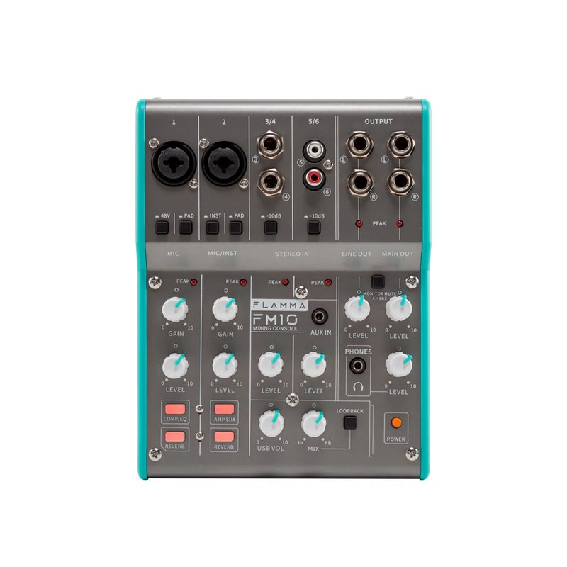Flamma Flamma / FM10 6軌混音機 & USB-C錄音介面 (iOS可用) — 三峽錄音 / 音響