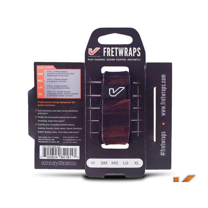 Gruv Gear FretWraps 悶音束帶 Walnut 胡桃木紋 — 三峽配件 / 週邊
