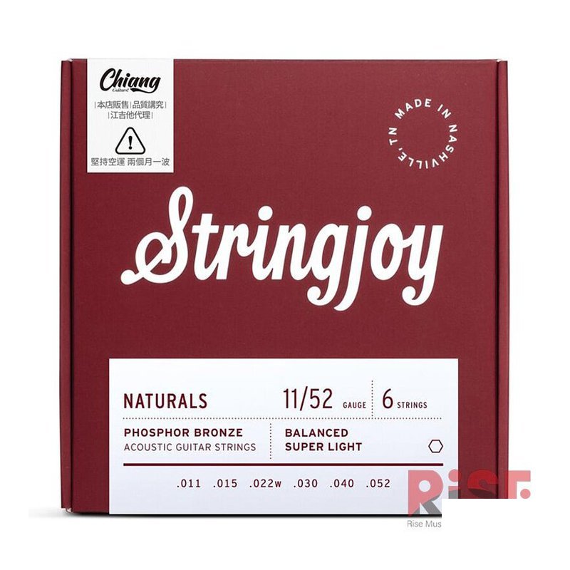 美國 手工品牌 Stringjoy 11-52 ç£·éé ç´ é 木吉他弦 — 三峽吉他 / Bass