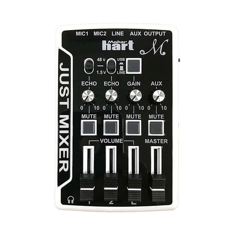 台灣製造 Maker Hart Just Mixer M è¿·ä½ 直播混音器 錄音介面 支援幻象電源 — 三峽錄音 / 音響