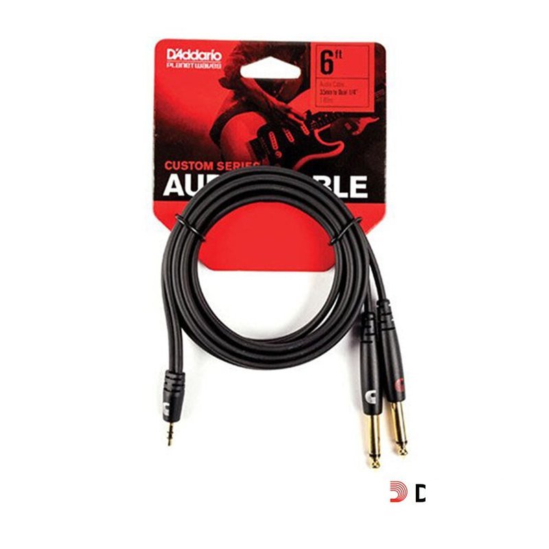 Daddario Planet Waves PW-MPTS-06 Y字導線 雙6.3TS對3.5TRS — 三峽導線