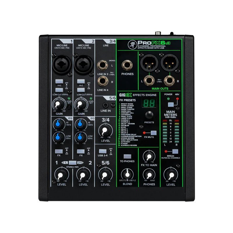 Mackie Mackie / PROFX6V3 6軌 USB類比混音機 — 三峽音響 / 音箱
