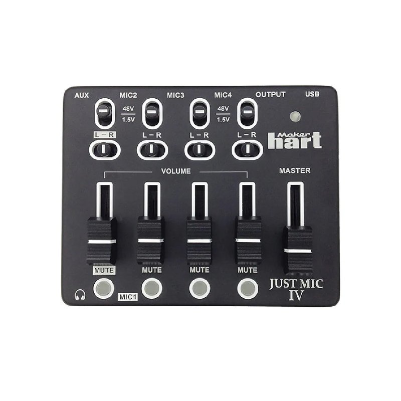 MakerHart MakerHart / Just mic 4 4軌迷你麥克風混音機(iOS可用) — 三峽麥克風