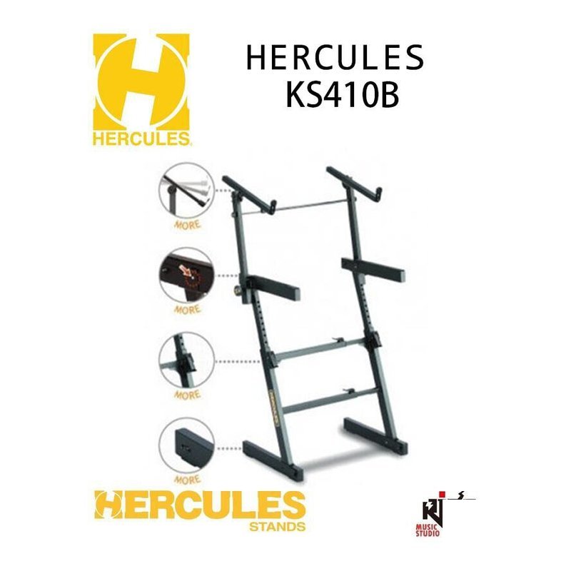 Hercules 海克力斯 KS410B 電子琴架 Z型雙層鍵盤架符合人體工學 — 三峽鍵盤 / 鋼琴