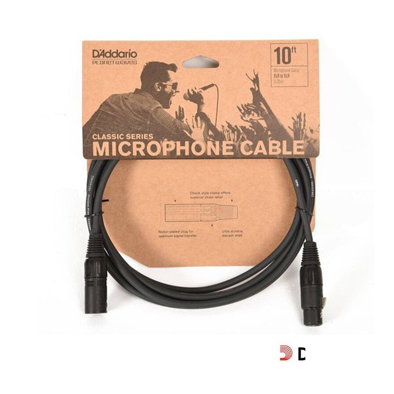 DAddario Planet Waves PW-CMIC-10 ？ ？級麥克風線 10? — 三峽配件 / 週邊