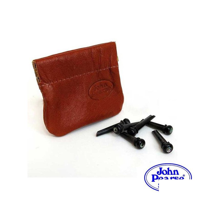 美製 John Pearse JPOP-PIN-HA-F 水牛角鑲貝 木吉他 止弦釘 附原？ 皮套 — 三峽吉他 / Bass