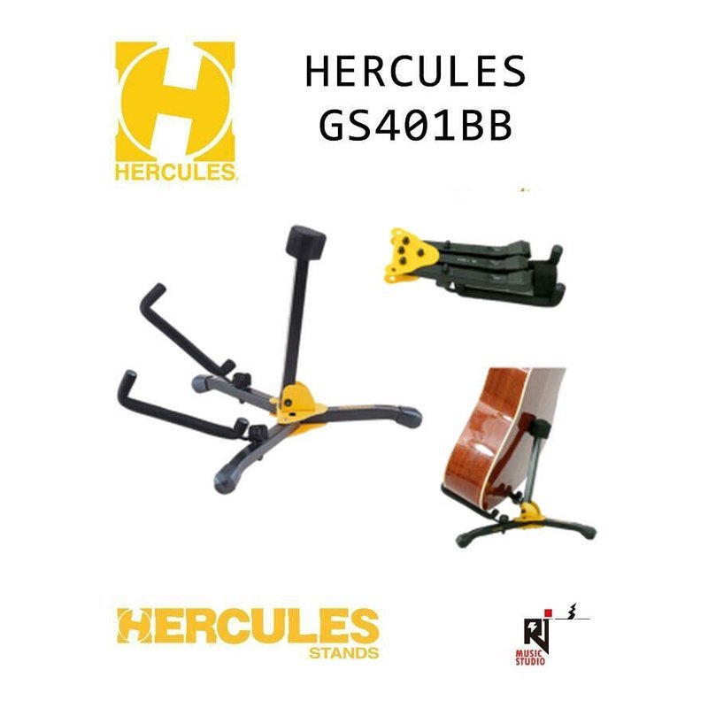 Hercules 海克力斯 GS401BB è¿·ä½ 攜帶式 木吉他立架(附袋子) — 三峽吉他 / Bass