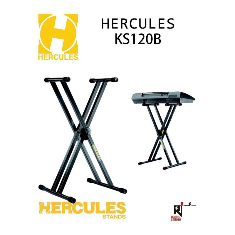 Hercules 海克力斯 KS120B 全新 公司貨 雙X鍵盤架 電子琴架 — 三峽鍵盤 / 鋼琴