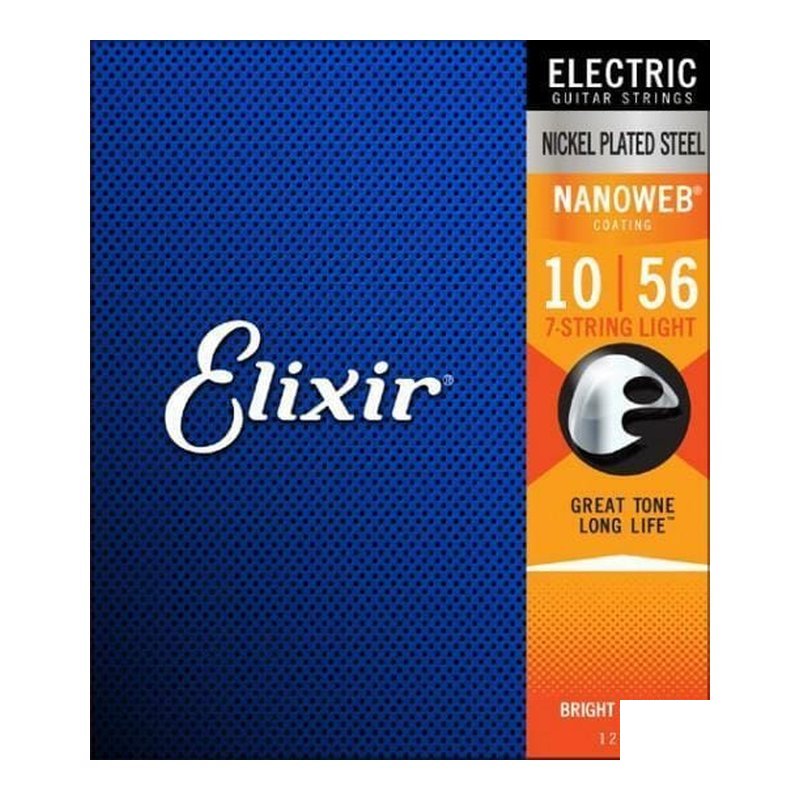 Elixir ELIXIR 10-56 7弦 電吉他弦 NANOWEB 奈米？ 覆塗層 12057 — 三峽木吉他 / 民謠吉他