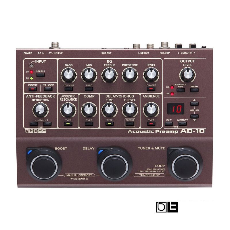 BOSS BOSS AD-10 Acoustic preamp 木吉他專用效果器 — 三峽木吉他 / 民謠吉他