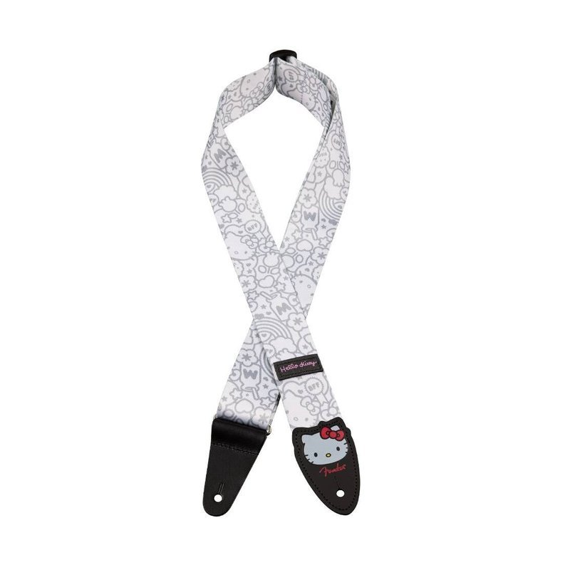 Fender x Hello Kitty White Poly Strap ????? 公司貨【宛伶樂器】 — 三峽配件 / 週邊