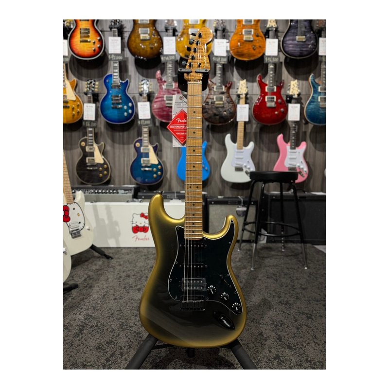 Fender LTD AM PRO II STRAT HSS HT FLAME RMN GOLD NIGHT 公司貨【宛伶樂器】 — 三峽配件 / 週邊
