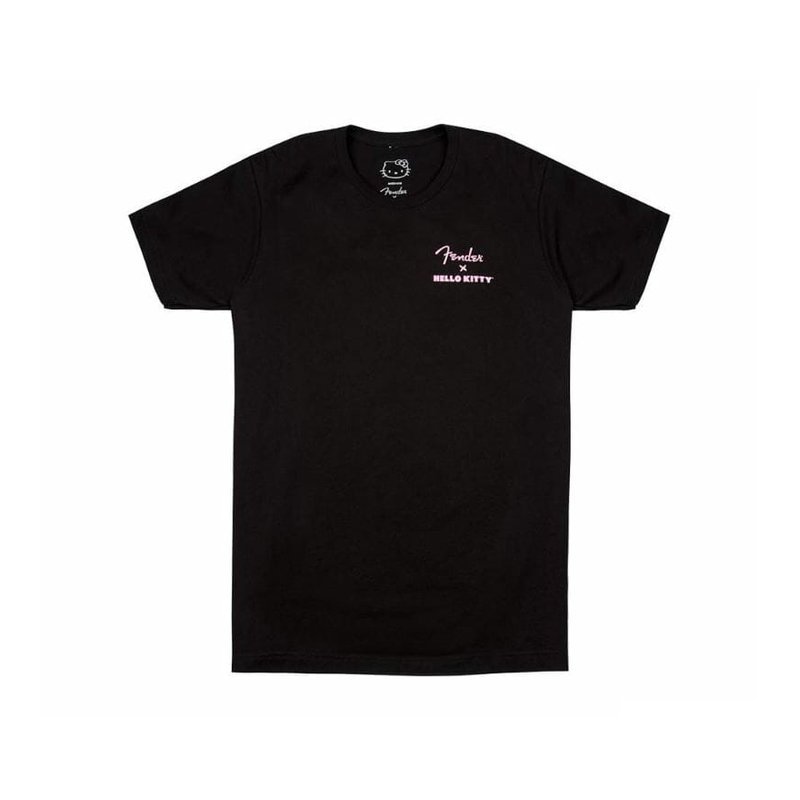 Fender x Hello Kitty Black Back Logo Tee ???T? (S/M/L/XL) 公司貨【宛伶樂器】 — 三峽配件 / 週邊