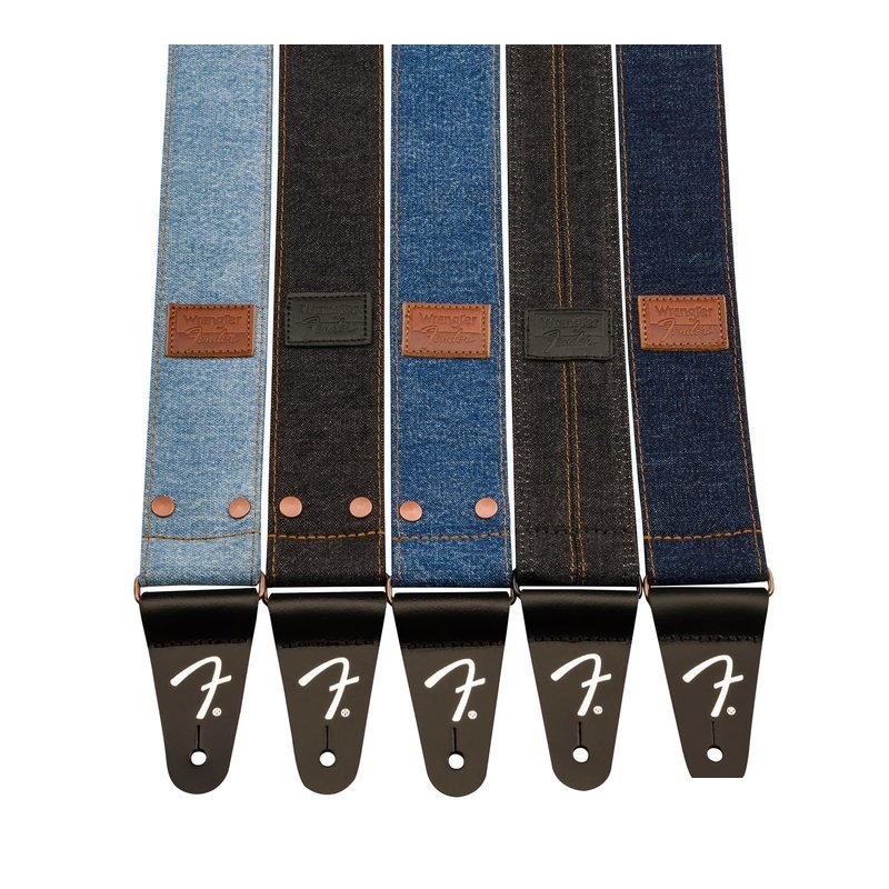 Fender FENDER X WRANGLER 聯名款 DENIM STRAPS 丹寧背帶 公司貨 — 三峽背帶