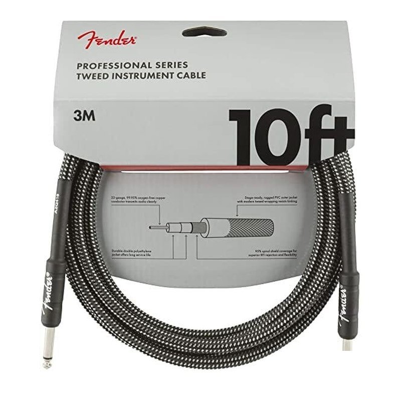 Fender FENDER PROFESSIONAL 10ft INSTRUMENT CABLE TWEED ?? 公司貨 — 三峽導線