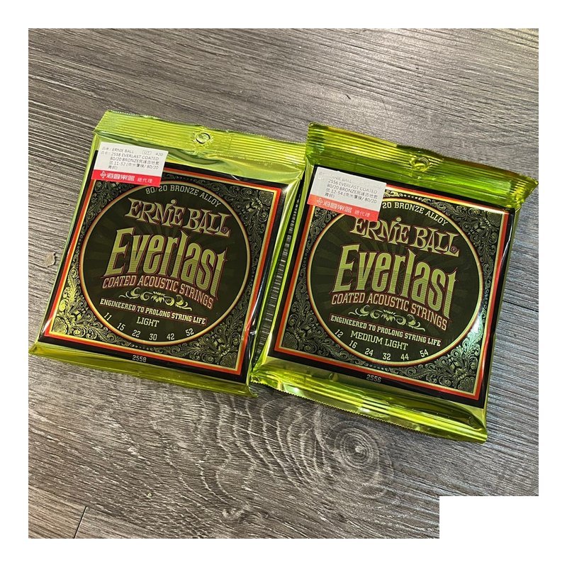 Ernie Ball Ernie Ball EVERLAST COATED é»é 木吉他弦 2556/2558/2560 奈米覆膜 — 三峽木吉他 / 民謠吉他